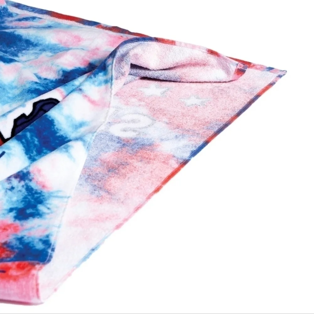 NWT Spirit of America Cotton Blend 1776 Party Patriotic Print Beach Towel 34 ×64